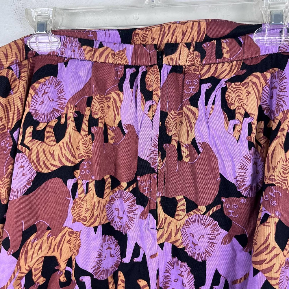 Modcloth Pink Brown Tiger Print Midi Skirt - Picture 11 of 11